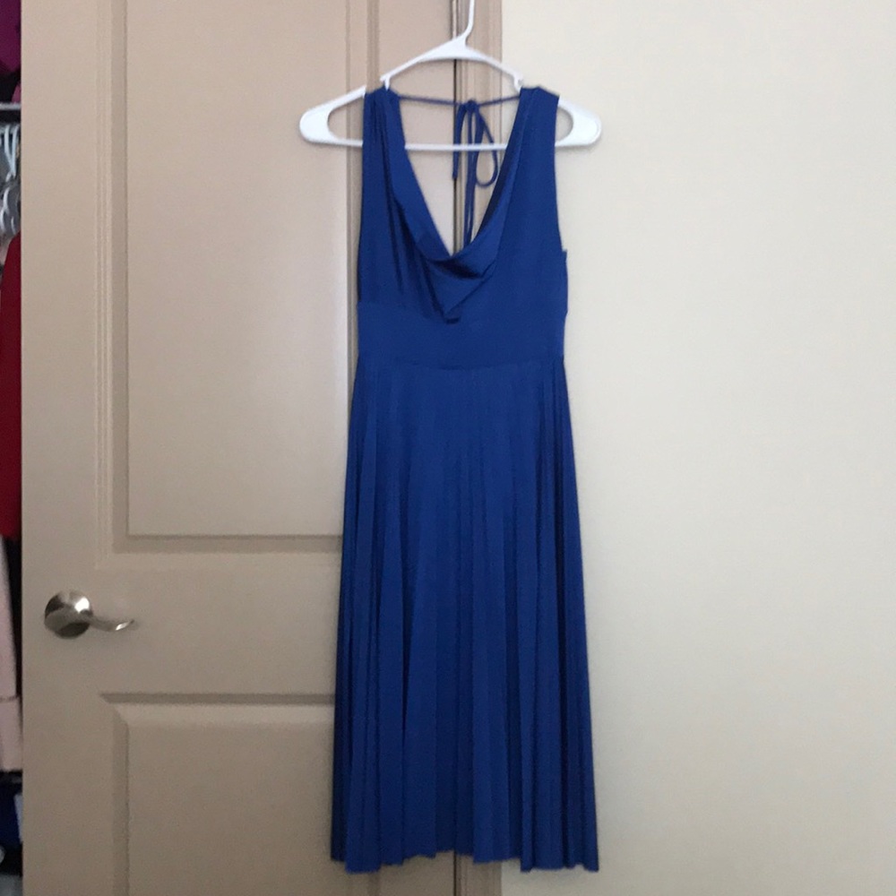 Blue eyeshadow pleated dress, Size Small